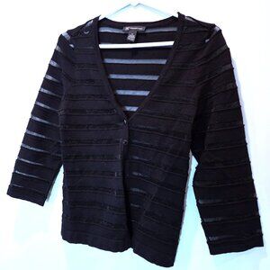 Inc International Concepts Cardigan Sweater with Sheer Panels Size M